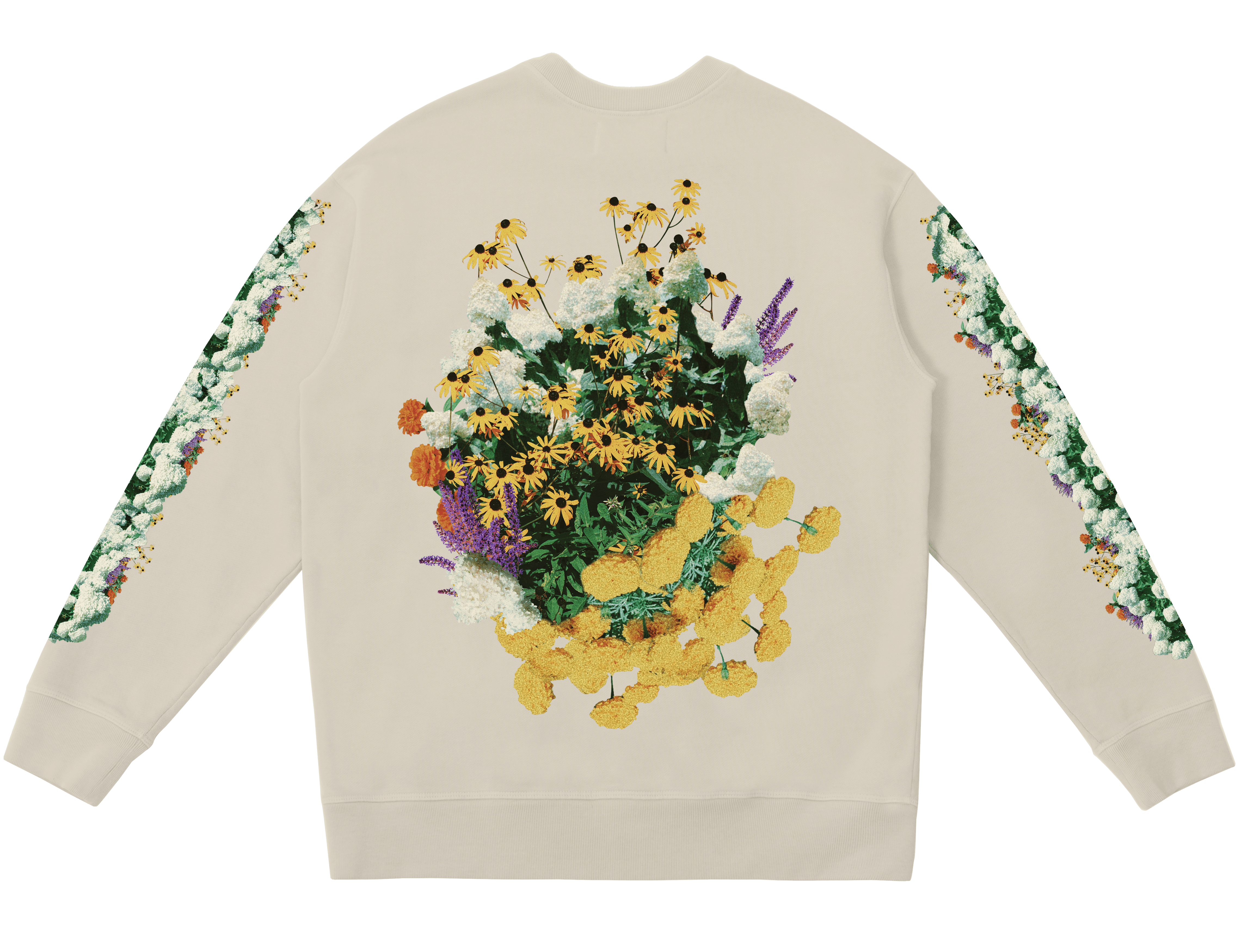 Back view of white crewneck